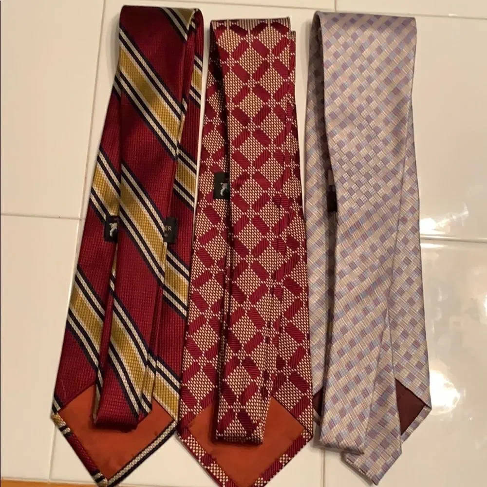Vtg bundle of‎ 3 Hart Schaffner & Marx ties